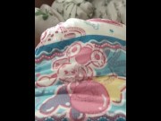 Preview 6 of Daddy’s girl masturbates in pink full diaper load orgasm