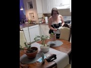 Preview 1 of Sexy BBW maid getting spanked and swallowing piss
