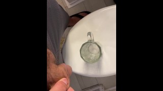 Piss in Beer Mug -- Bottom's up for you! -st