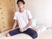 Preview 1 of Perverted Japanese boys masturbate with their clothes on.
