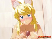 Preview 1 of Hentai Pros - Hot Blonde Wolf Girl Always Treats You In The Best Way For Your Best Satisfaction