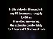 Preview 1 of 18 month Journey Results Wearing Penis Extender Now at 7.5in Join OnlyFans @voyeur365movies