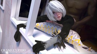 [Blacked] 2B Fuck on the window [Grand Cupido]( Nier Automata )