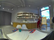 Preview 5 of VR 3D 4K - BLONDE SEXY ART TEACHER ROLEPLAY