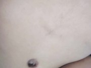 Preview 3 of Ebony milf feels horny and decides to record this video showing you her tits and her freshly shaved