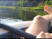Preview 4 of Guy on a boat in the wild masturbates dick and cums powerfully