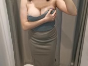 Preview 1 of Big tits in the fitting room / Sexy bras and more
