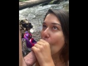 Preview 6 of Getting a blowjob outside by the river