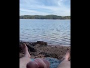 Preview 1 of Cumshot on a public beach