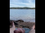 Preview 2 of Cumshot on a public beach
