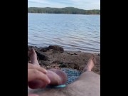 Preview 3 of Cumshot on a public beach