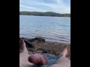 Preview 5 of Cumshot on a public beach
