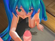 Preview 1 of Hatsune Miku hentai cum on her face