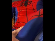 Preview 1 of Sexy Spiderman Cums a Huge Web | CAM4 Male