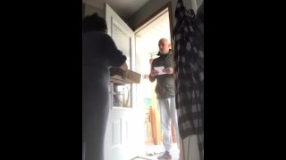 Sucking Amazon Delivery Boy