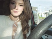 Preview 3 of Horny slut gets caught Plugging her tight ass at the gas station. HD