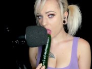 Preview 4 of Slurping On Your Big Fat Cucumber (Arilove ASMR)