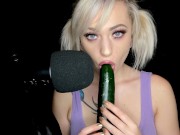 Preview 6 of Slurping On Your Big Fat Cucumber (Arilove ASMR)