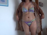 Preview 6 of 58-year-old Latina mom shows off on the beach and starts masturbating