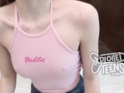 Preview 2 of This petite redhead teen with perfect tiny tits sucks cock