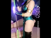 Preview 3 of Jade Cosplay by Janessa Rain. Jade uses her staff to fuck her pussy