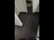 Preview 3 of Johnholmesjunior in real risky public mens bathroom in vancouver  shooting cum FULL VIDEO