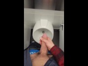 Preview 5 of Johnholmesjunior in real risky public mens bathroom in vancouver  shooting cum FULL VIDEO
