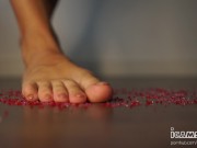 Preview 1 of Foot Fetish candy trampling. ASMR