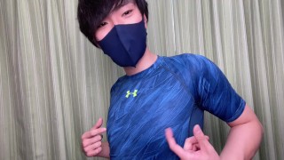 [Japanese boy] A college student who likes sports plays with nipples! # 2