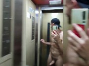 Preview 2 of Xisco fully naked inside the lift and jerk off