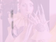 Preview 1 of Manga babes latex lesbian Swedish fetish model dolly tattooed pale skin zombie