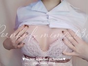 Preview 5 of Nipple orgasm while wearing a micro-mini skirt. Japanese amateur skinny woman