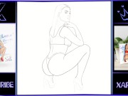 Preview 2 of Fan Art of top actress Lana Rhoades (the frame is taken from the video BLACKED)