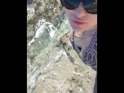 Preview 2 of Risky bb flashes on public beach