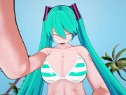 Preview 5 of Futa Hatsune Miku Sex at the resort Taker POV