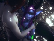 Preview 4 of Illidari is fucked in the rain by a human henchman