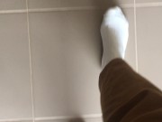 Preview 6 of Shoe sniffing sock sniffing POV - Fun for everyone with a love for male feet and white socks