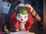 Preview 6 of Victoria Chase Clown Fetish Blowjob Deepthroat (with sound) 3d animation hentai life is strange