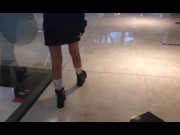 Preview 6 of Horny extreme teen Showing ass in Shopping Centre Public