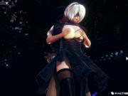 Preview 2 of [Hentai Game Honey Select 2]Have sex with Big tits Nier Automata 2B.3DCG Erotic Anime Video.