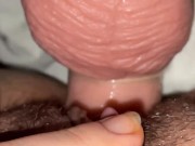 Preview 5 of Big Erected Clitoris Get Big Dildo All The Way Through Fat Pussy Lips