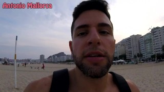 Big desire to fuck at the beach we jerk off he ejaculates his sperm on my breasts from the world aro