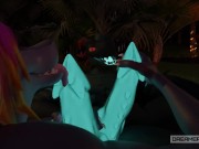 Preview 5 of RISKY SHARK BLOWJOB DRAINS DUAL DICKED DRAGON [ROUGH] [DEEPTHROAT] [MUSCULAR]