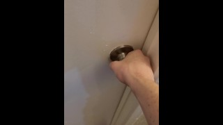 Desperate Public Pissing My Pants Locked Bathroom Door