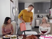 Preview 3 of MyFamilyPies -"Sit you ass down with your tiny pecker and wait until we finish our dessert"