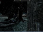 Preview 2 of Skyrim porn! Dragon fucks a girl with his huge cock | PC Game