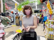 Preview 5 of A Japanese girl goes shopping with a remote rotor in her vagina and comes many times...