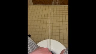 Pissing on the floor of my dorm bathroom