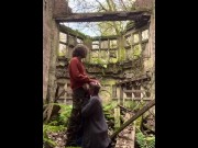 Preview 1 of British couple suck and fuck in an abandoned mansion