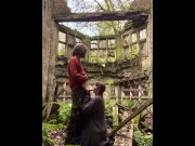 Preview 4 of British couple suck and fuck in an abandoned mansion